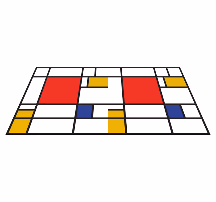 Geometryczne dywany mondrian art - TenStickers