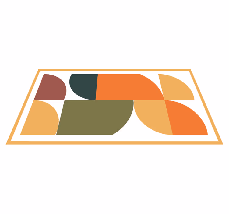 Nowoczesny dywan winylowy żywe figury geometryczne - TenStickers