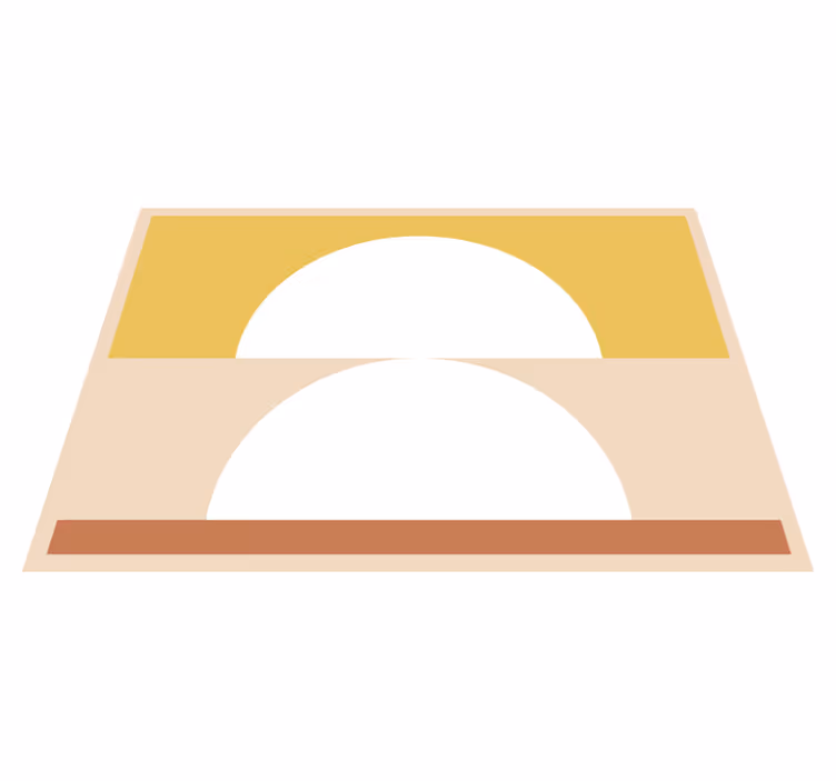 Minimalistyczny dywan winylowy minimalizm kołowy - TenStickers