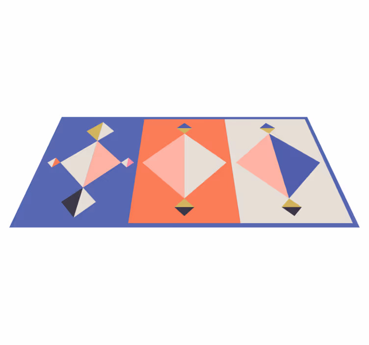 Dywan winylowy wzór geometryczny formy abstrakcyjne - TenStickers