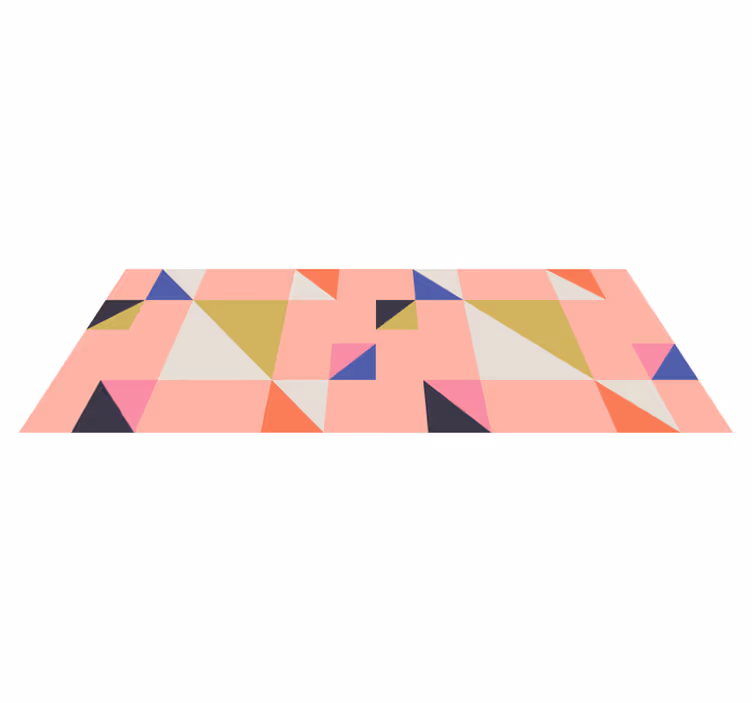 Dywan winylowy wzór geometryczny nowoczesne trójkąty - TenStickers