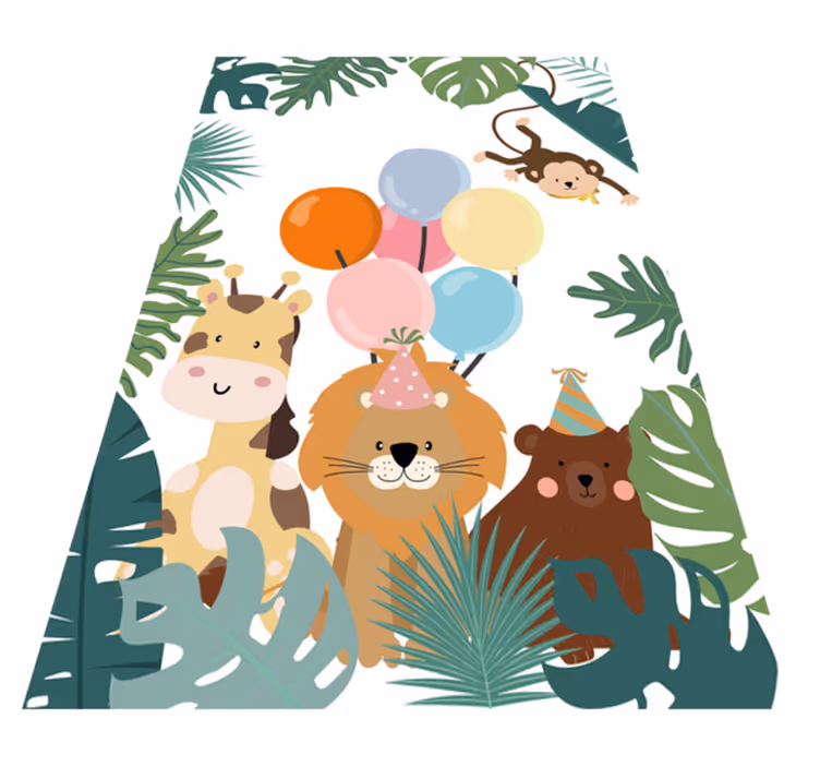 Dywan winylowy zwierzę balonami powietrznymi - TenStickers