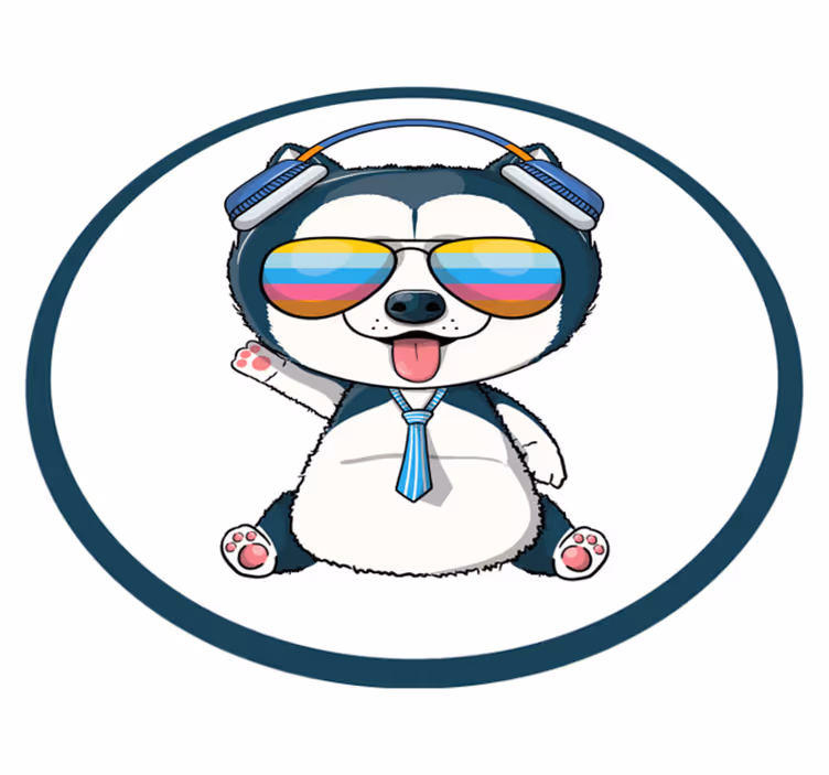 Dywan winylowy dla dziecka fajna psia postać - TenStickers