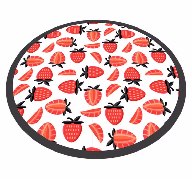 Dywan winylowy do kuchni czerwone truskawki - TenStickers
