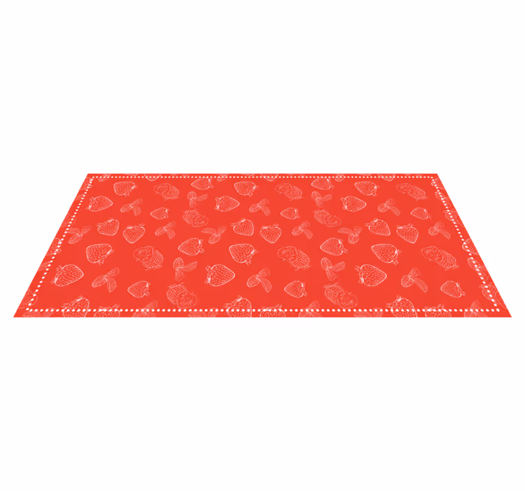 Dywan winylowy do kuchni w jasne truskawki - TenStickers