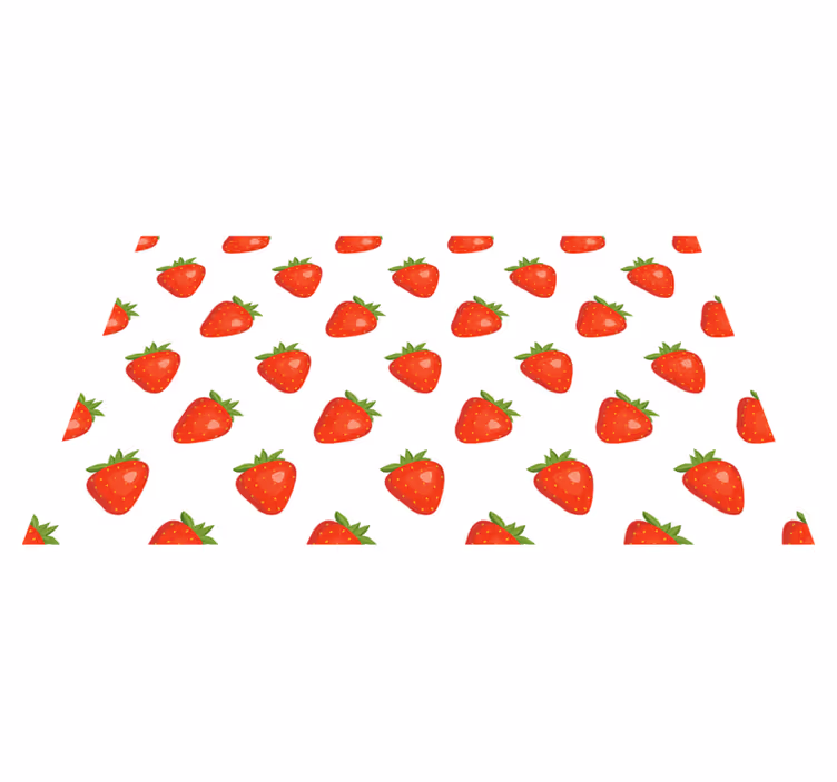 Dywan winylowy do kuchni koncepcja truskawkowa - TenStickers