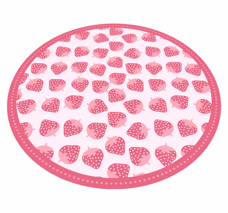 Dywan winylowy do kuchni słodki wzór truskawkowy - TenStickers