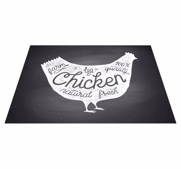 Dywan winylowy do kuchni świeży kurczak z farmy - TenStickers
