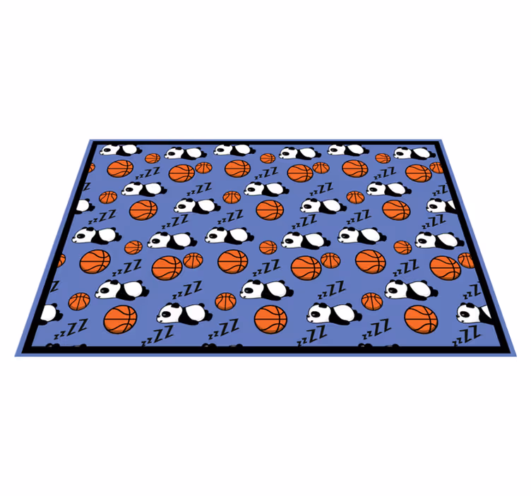 Dywan winylowy dla dziecka śpiąca panda uprawiająca sport - TenStickers