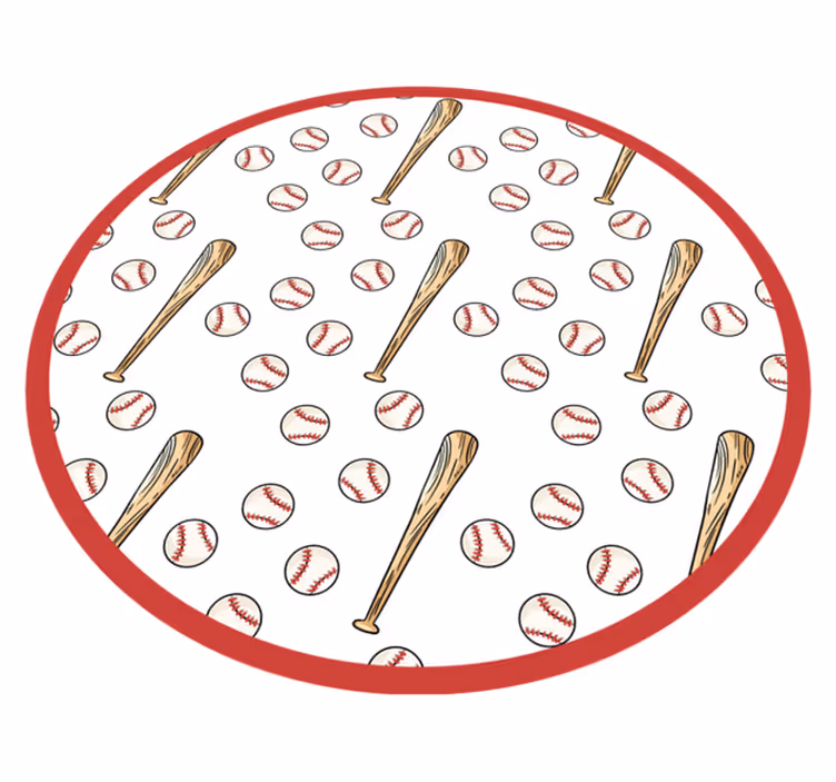 Dywan winylowy z grą zabawa w sezonie baseballowym - TenStickers