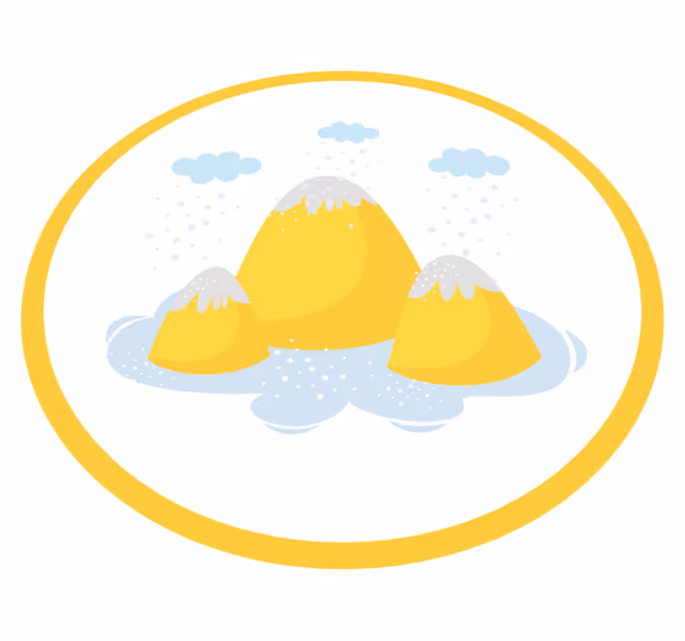 Dziecięcy dywan winylowy wesoły widok górski - TenStickers
