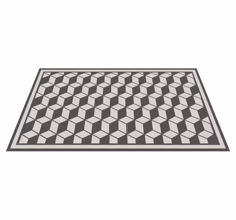Dywan winylowy wzór geometryczny motyw kubistyczny - TenStickers