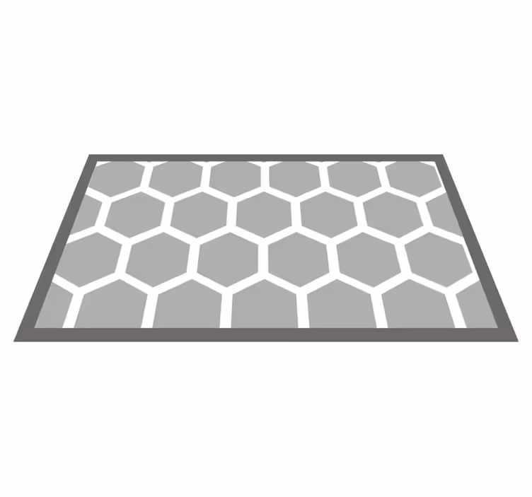 Dywan winylowy wzór geometryczny konfiguracja sześciokątna - TenStickers