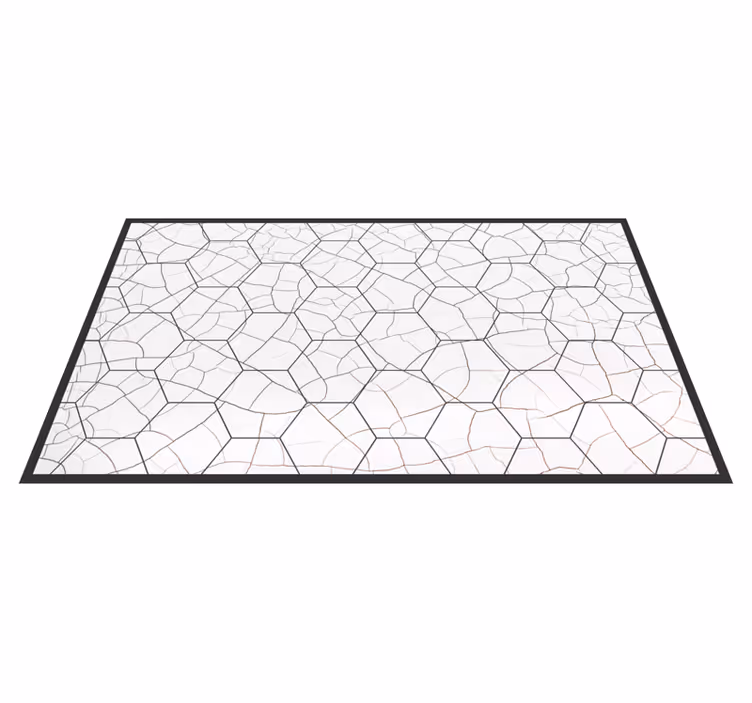 Dywan winylowy wzór geometryczny motyw popękanego kamienia - TenStickers