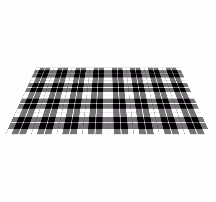 Dywan winylowy wzór geometryczny kontrastowy motyw kratki - TenStickers