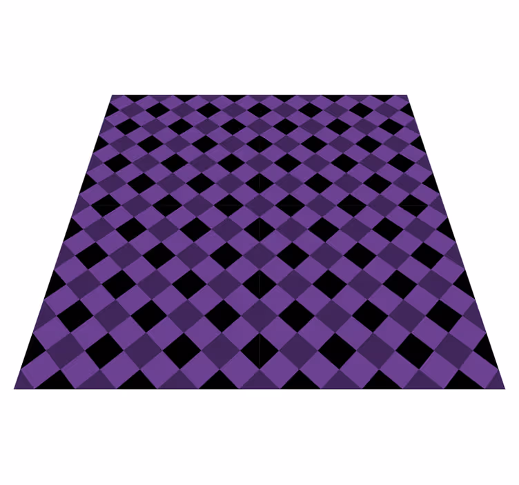Dywan winylowy wzór geometryczny fioletowy motyw kratki - TenStickers