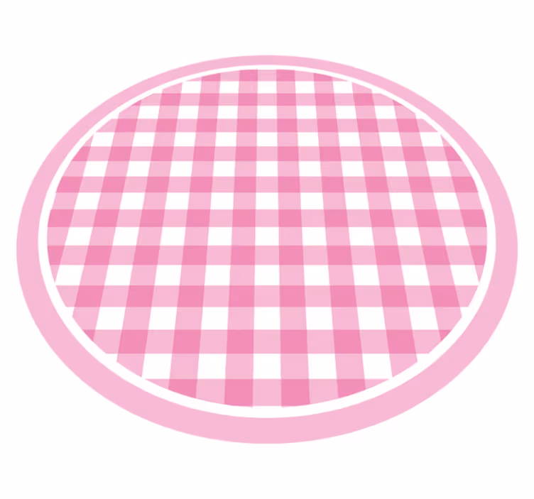 Dziecięcy dywan winylowy w różową kratkę - TenStickers