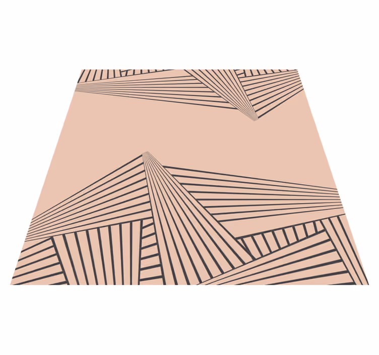 Nowoczesny dywan winylowy liniowy wzór geometryczny - TenStickers