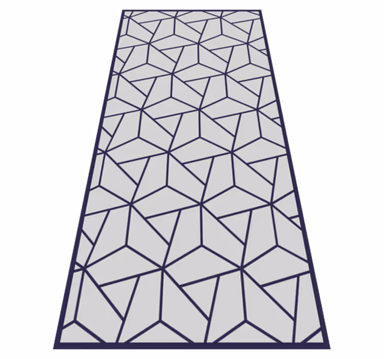 Dywan winylowy wzór geometryczny szare wzory kątowe - TenStickers