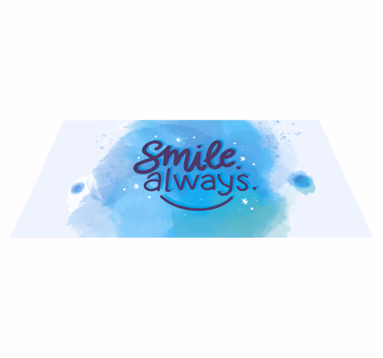 Dywan winylowy napisy zawsze się uśmiechaj - TenStickers