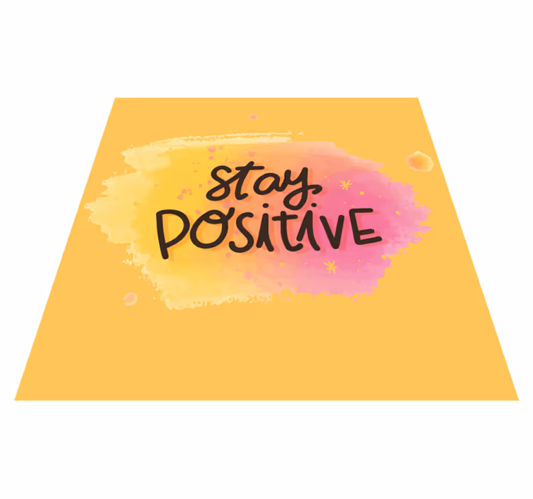 Dywan winylowy napisy zachowaj optymizm - TenStickers