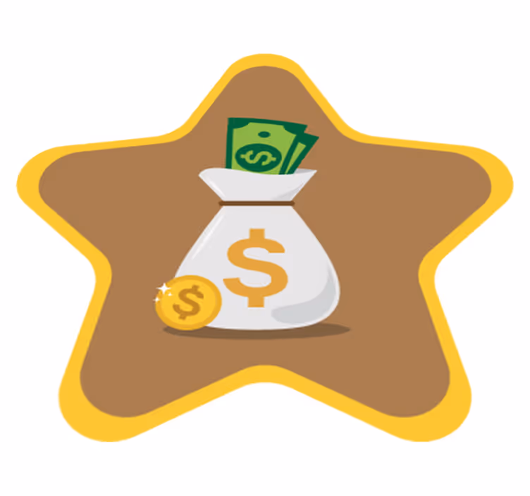 Dziecięcy dywan winylowy logo worka z pieniędzmi - TenStickers