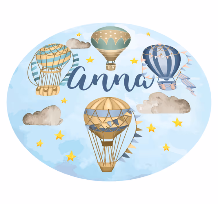 Dywan winylowy z imieniem fantazja o balonie - TenStickers