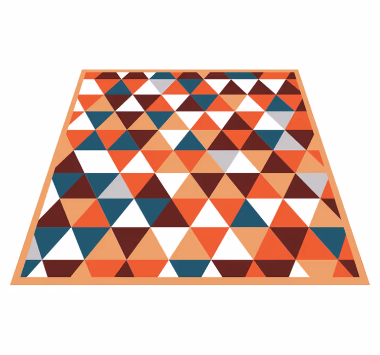 Dywan winylowy wzór geometryczny trójkątny układ mozaiki - TenStickers