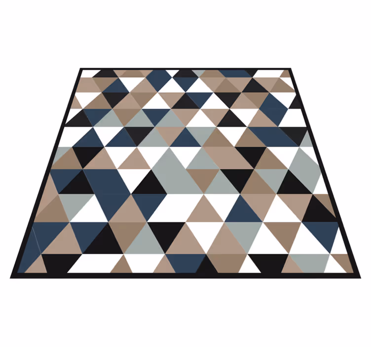 Dywan winylowy wzór geometryczny trójkątne tony - TenStickers