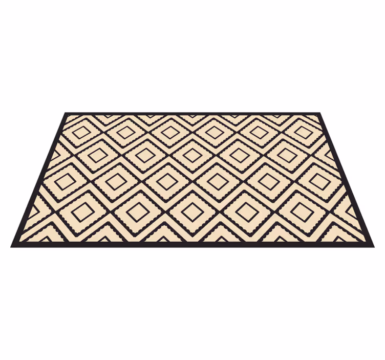 Dywan winylowy wzór geometryczny w kształty diamentów - TenStickers