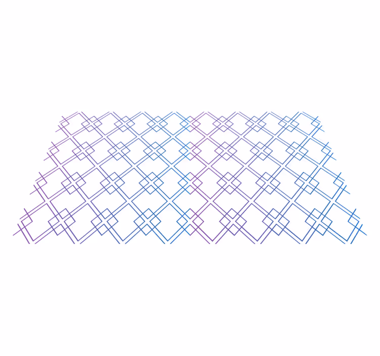 Dywan winylowy wzór geometryczny diamenty i linie - TenStickers