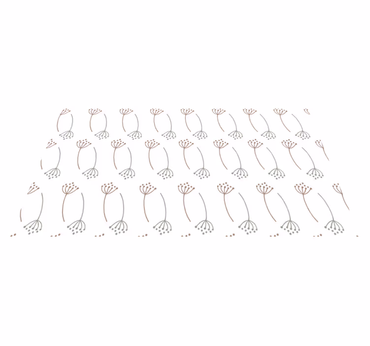 Dywan winylowy w kwiaty i rośliny wzór łodygi kwiatowej - TenStickers