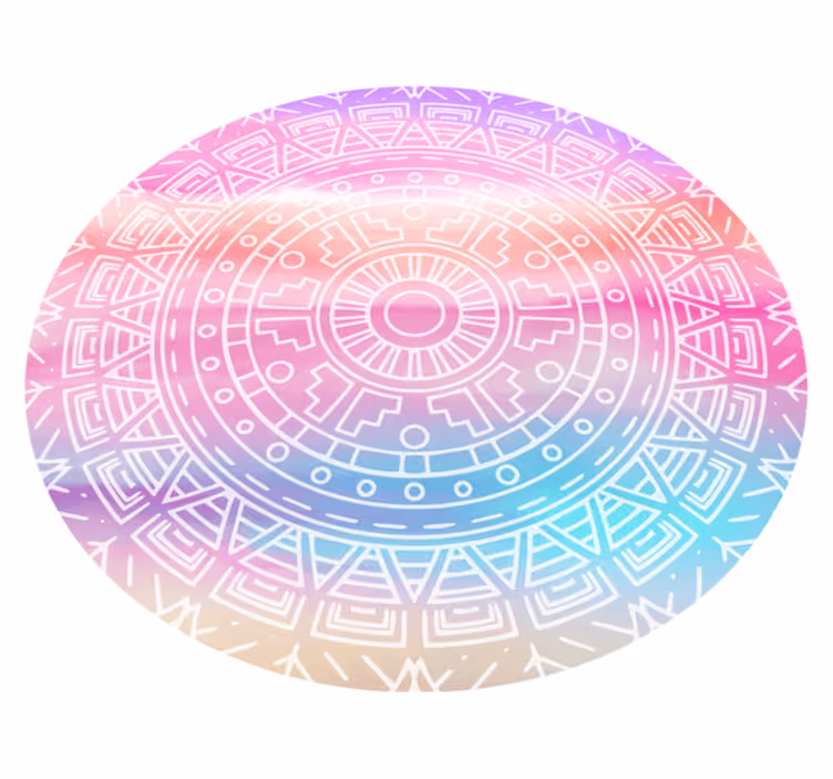 Dywan winylowy z mandalą żywy element geometryczny - TenStickers