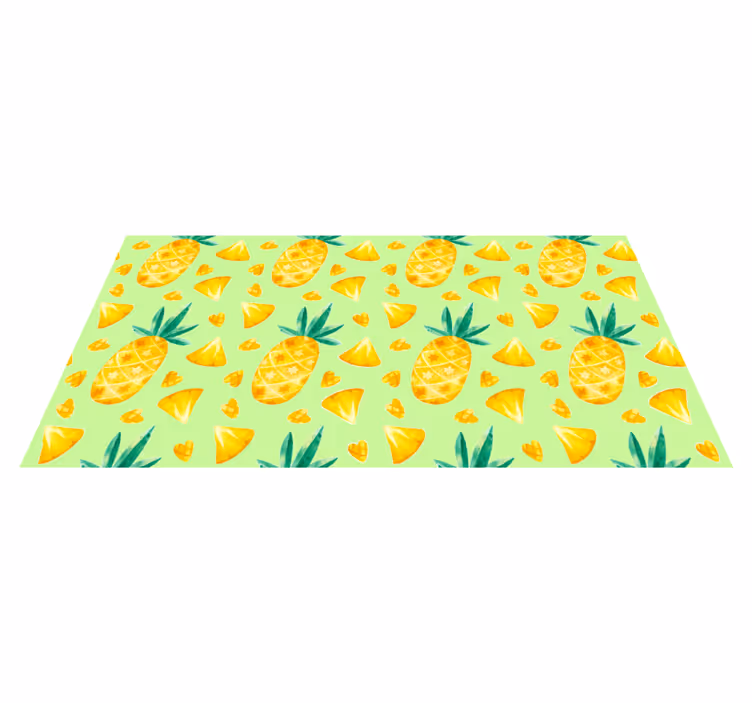 Dywan winylowy do kuchni motyw zielony ananas - TenStickers