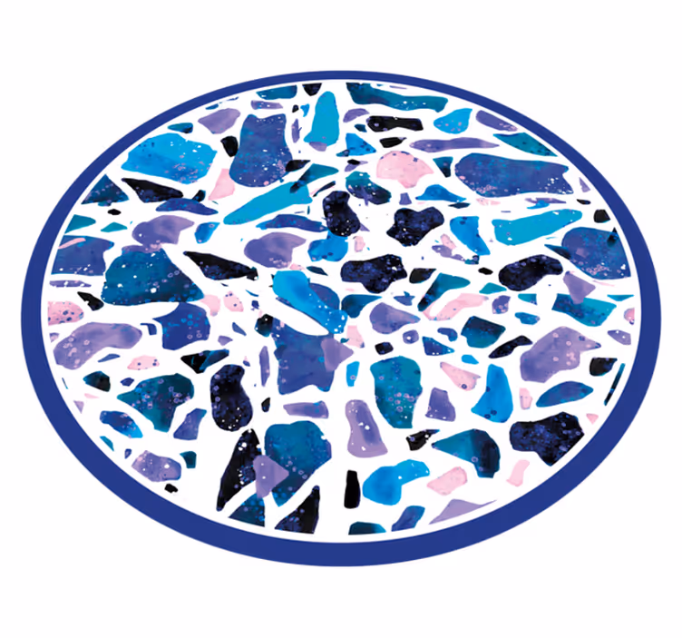 Dywan winylowy marmurowy kolorowa mozaika kamienna - TenStickers