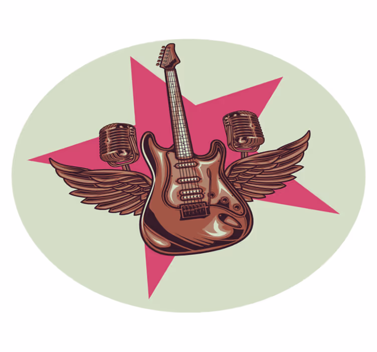 Dywan winylowy dla nastolatków hołd dla gwiazdy rocka - TenStickers