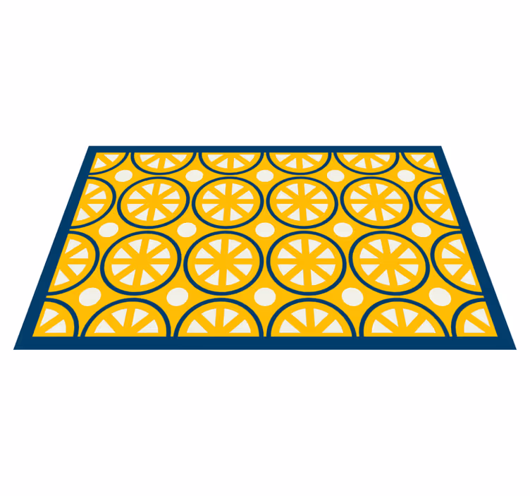 Dywan winylowy do kuchni styl plasterka cytrusa - TenStickers