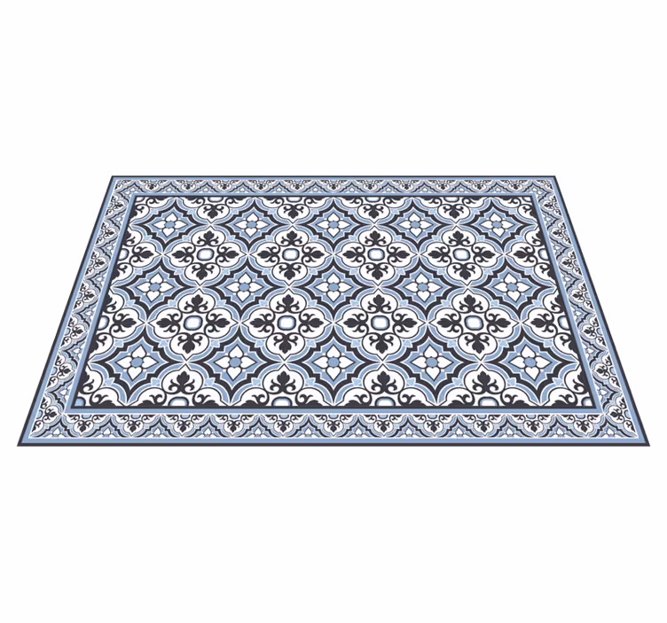Dywan winylowy marmurowy kwiatowy wzór geometryczny - TenStickers