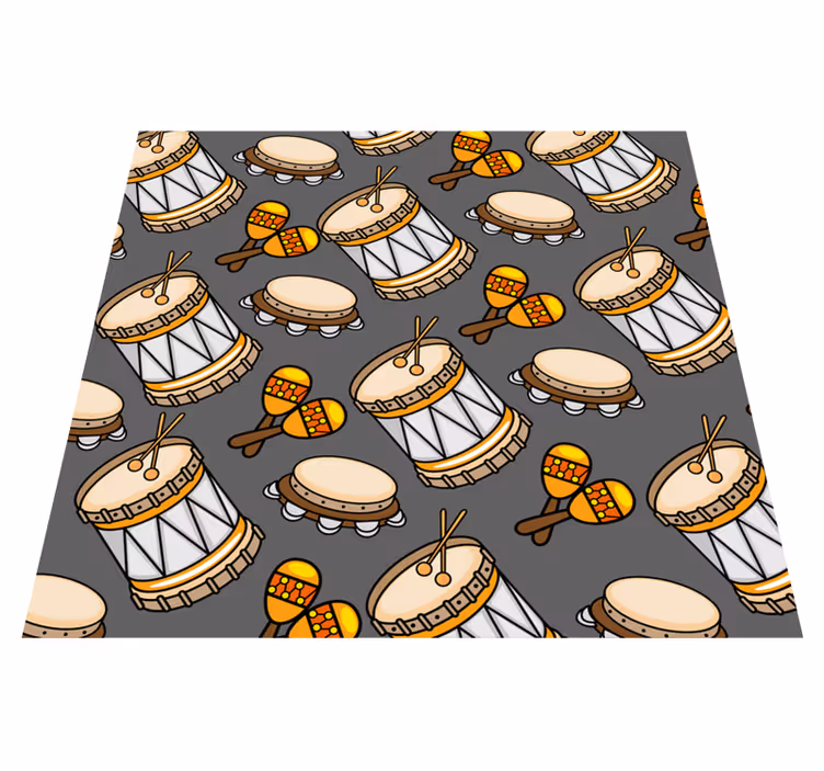 Dywan winylowy z grą wzór instrumentów - TenStickers