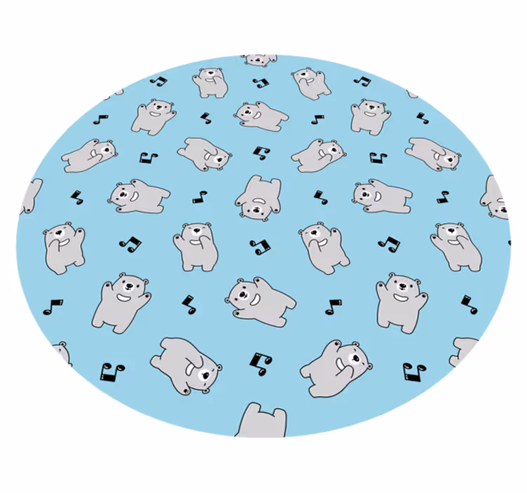 Dywan winylowy dziecięcy wesołych niedźwiedzi - TenStickers