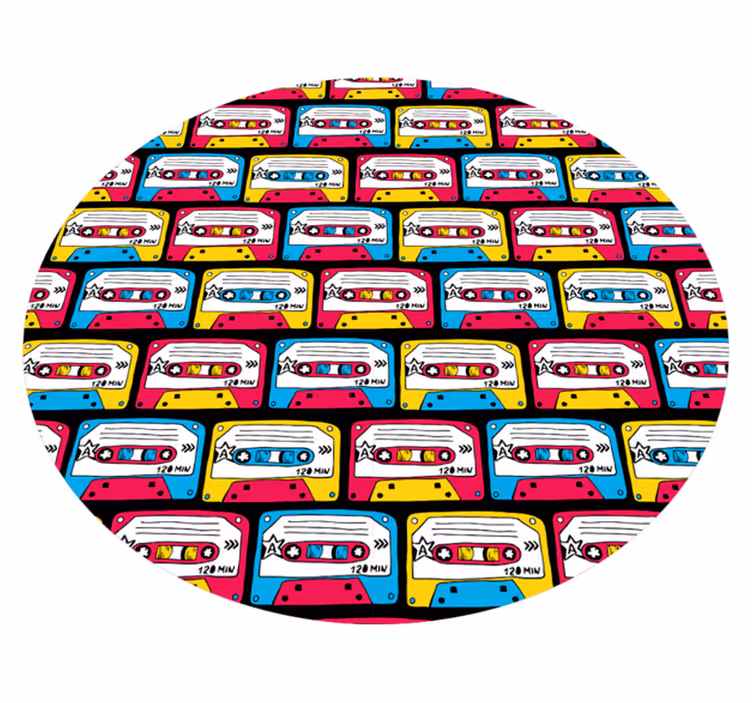 Dywan winylowy retro Żywe kasety magnetofonowe - TenStickers