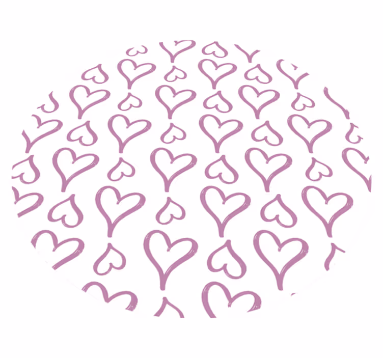 Dywan winylowy tekstura różowe serca - TenStickers