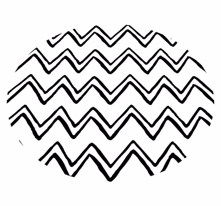 Minimalistyczny dywan winylowy fale abstrakcyjne - TenStickers