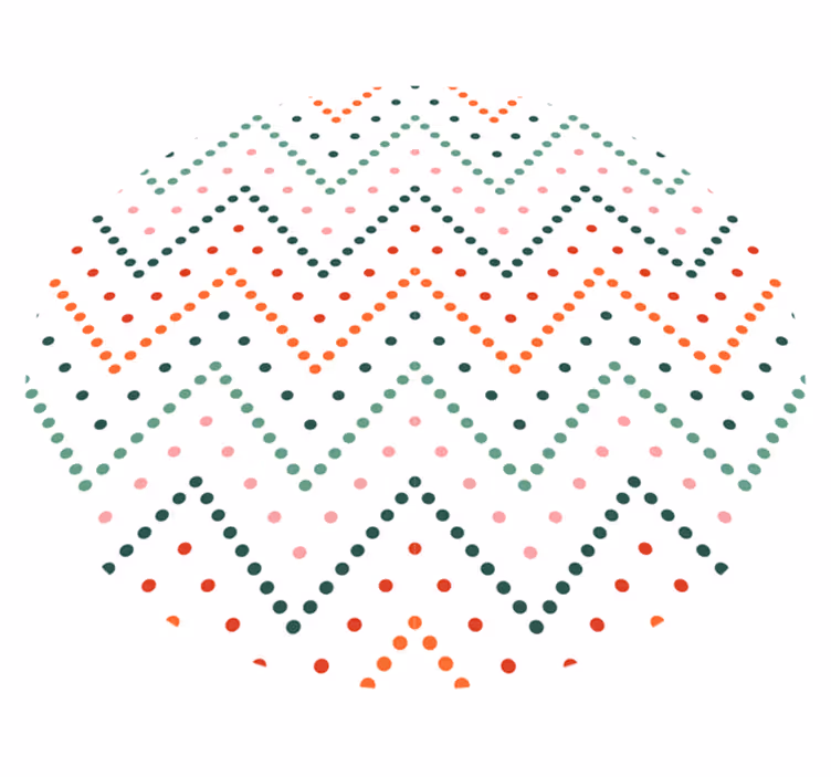 Minimalistyczny dywan winylowy w kolorowe chevrony - TenStickers
