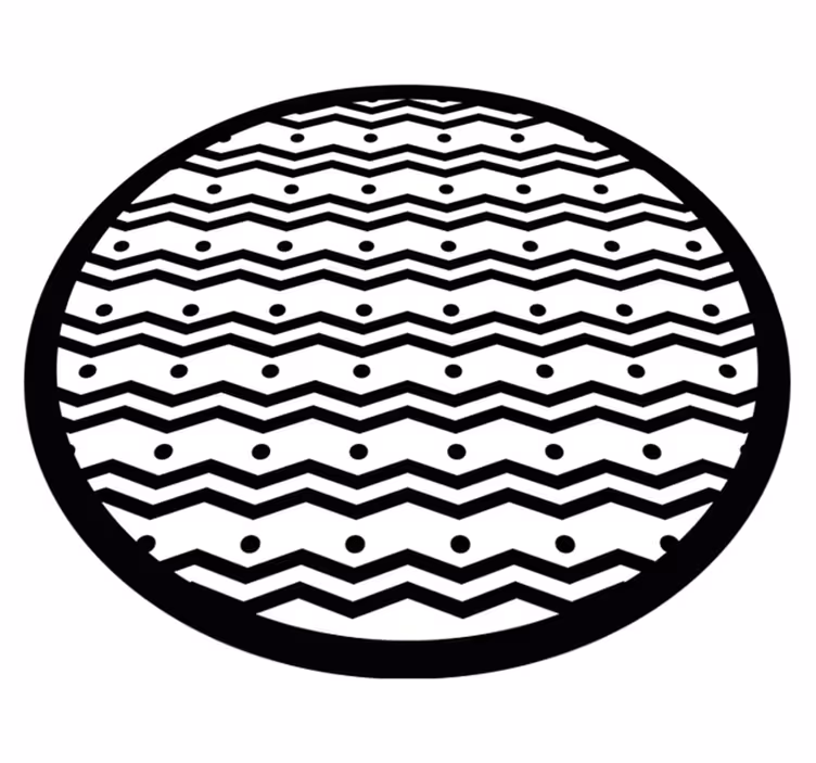 Dywan winylowy wzór geometryczny falisty motyw kropek - TenStickers