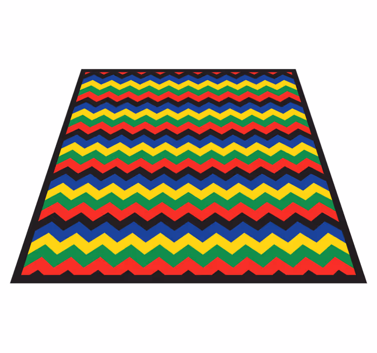 Dywan winylowy wzór geometryczny żywy element zygzakowaty - TenStickers