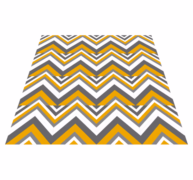 Dywan winylowy wzór geometryczny w paski chevron - TenStickers