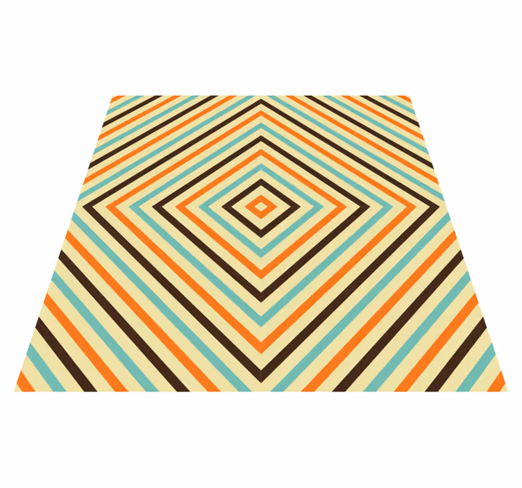 Dywan winylowy wzór geometryczny linie o wzorze diamentowym - TenStickers