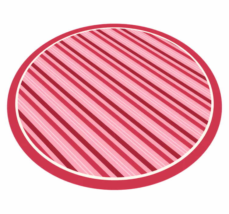 Dywan winylowy dla dziecka różowa, pasiasta elegancja - TenStickers