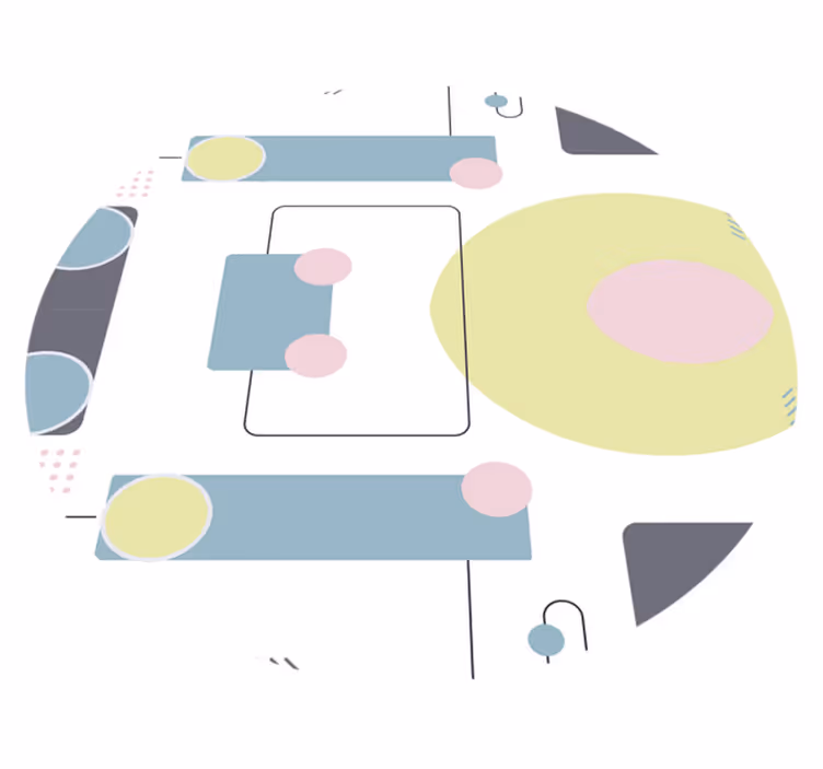 Dywan winylowy wzór geometryczny kształty abstrakcyjne - TenStickers